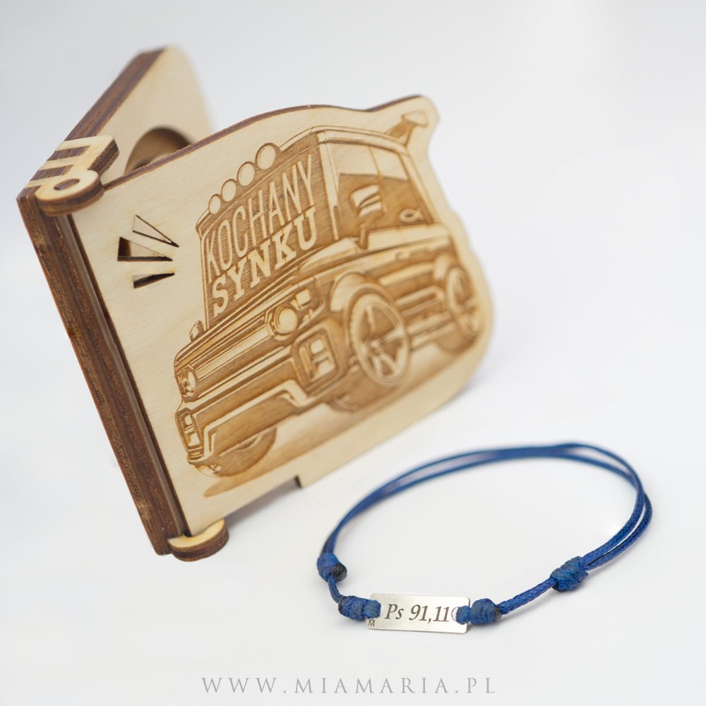 Bransoletka z blaszką Ps 91,11 (MiaMaria) i pudełeczko