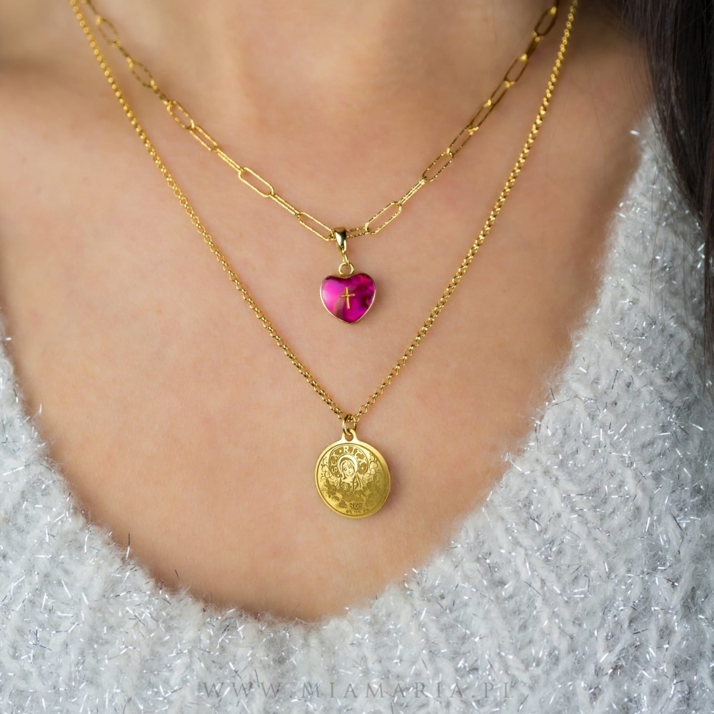 Naszyjnik (MiaMaria) Serduszko  z Krzyżykiem V