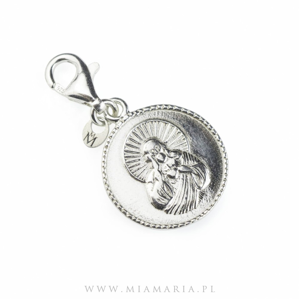 Szkaplerz (Mia Maria) zawieszka z karabińczykiem
