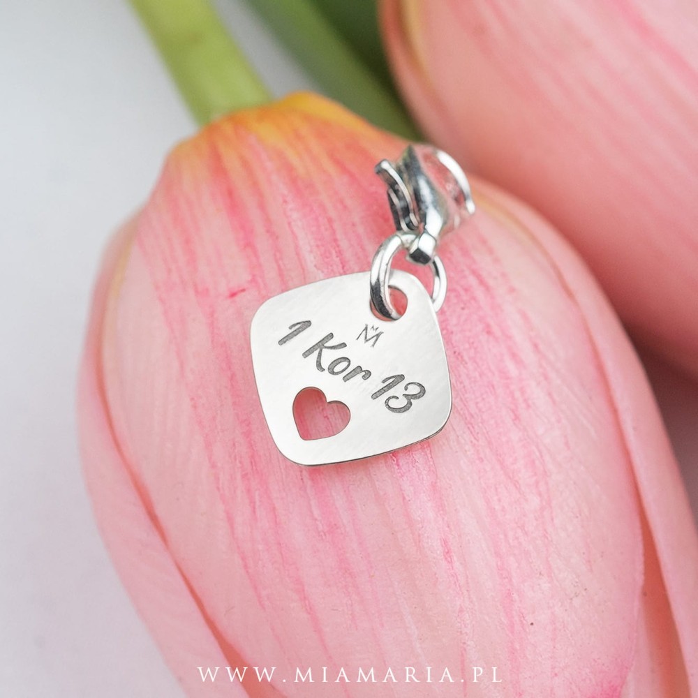 Zawieszka 1 KOR 13 srebrna