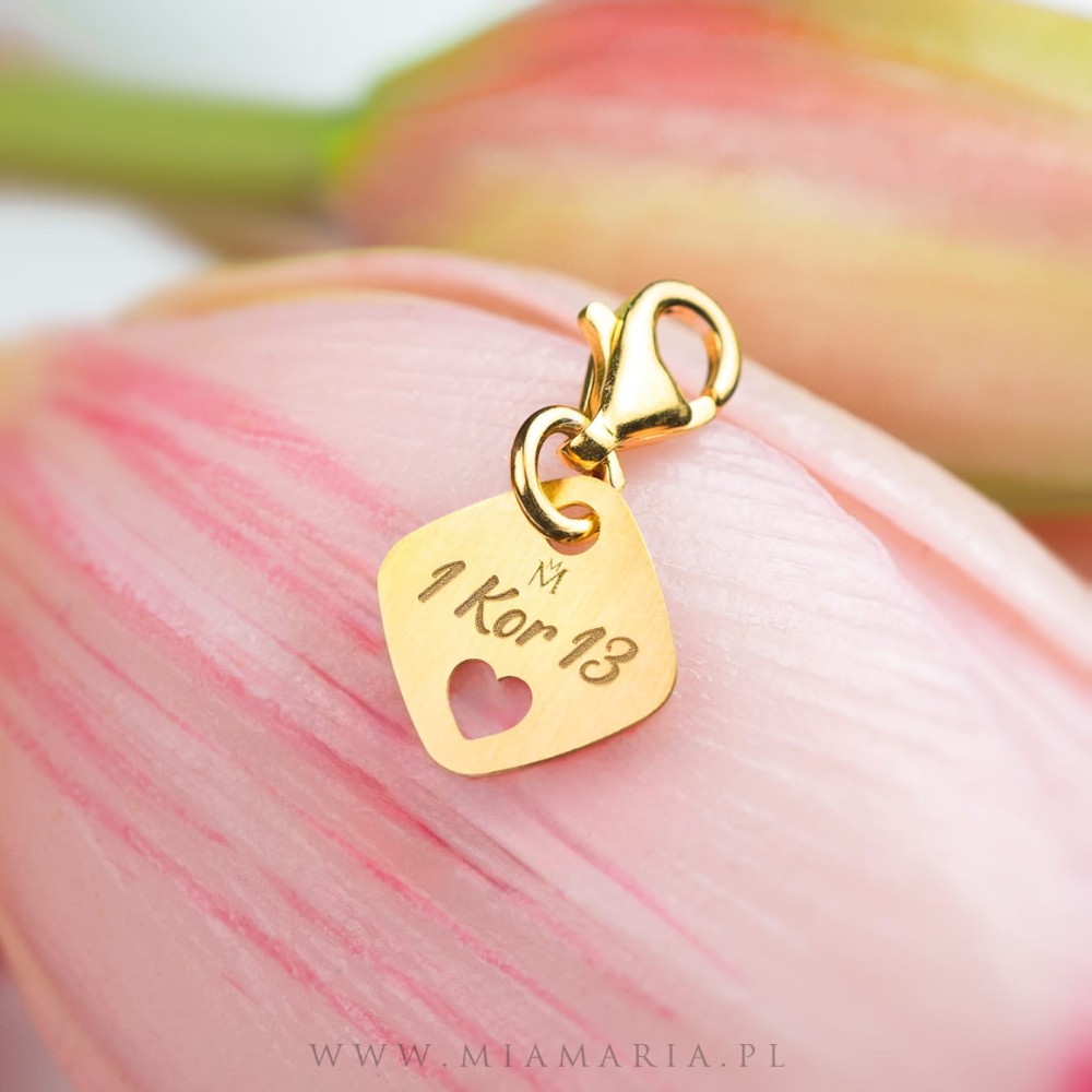 Zawieszka 1 KOR 13 pozłacana
