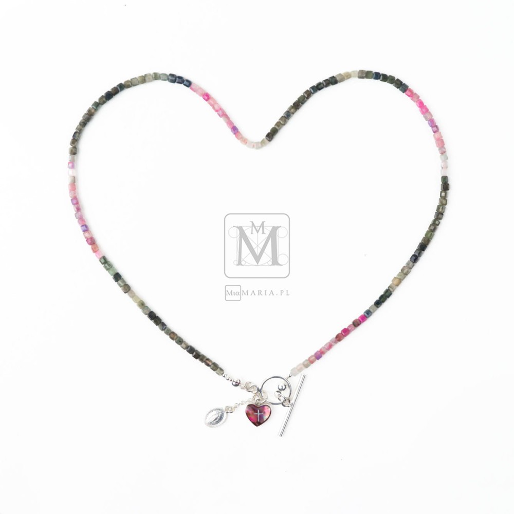 Naszyjnik Serduszko (Mia Maria) z Cudownym Medalikiem VI
