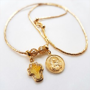 Naszyjnik (Mia Maria) z Krzyżykiem i Szkaplerzem