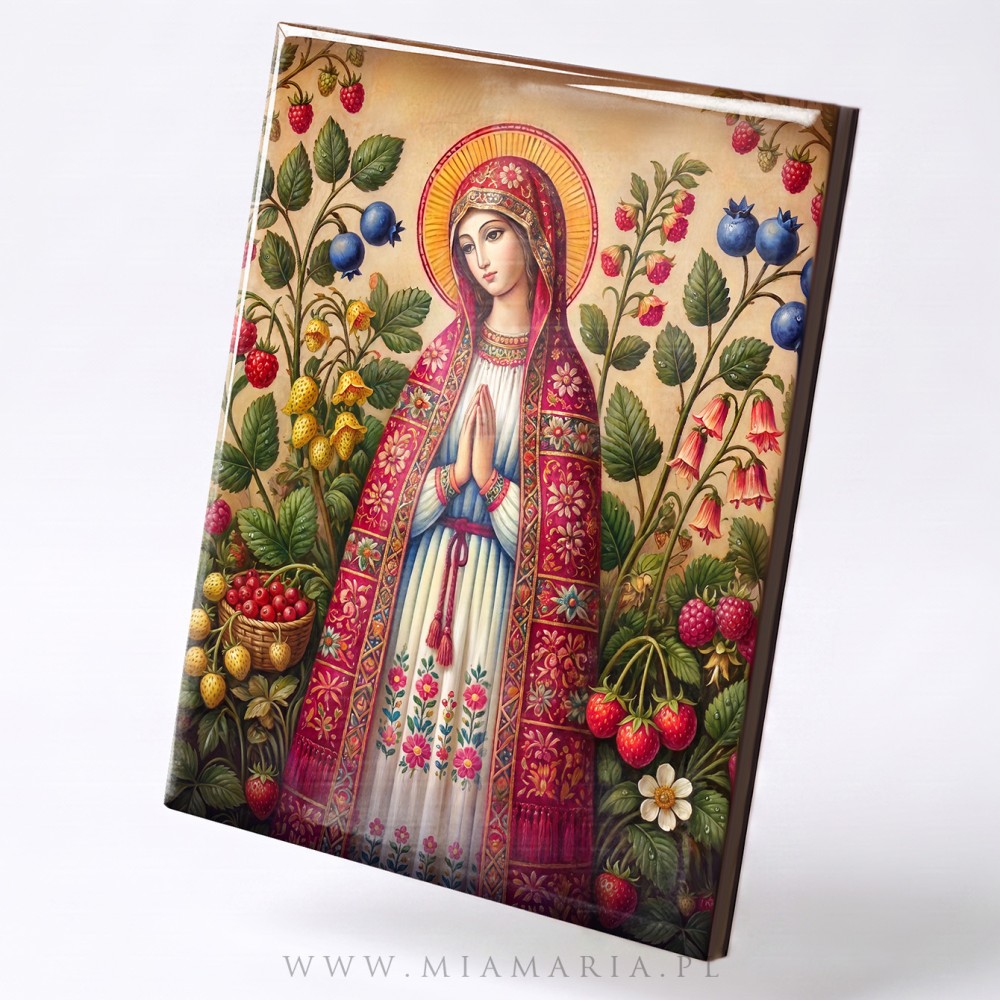 Matka Boża Jagodna (Mia Maria) ikona ceramiczna (20x25 cm)