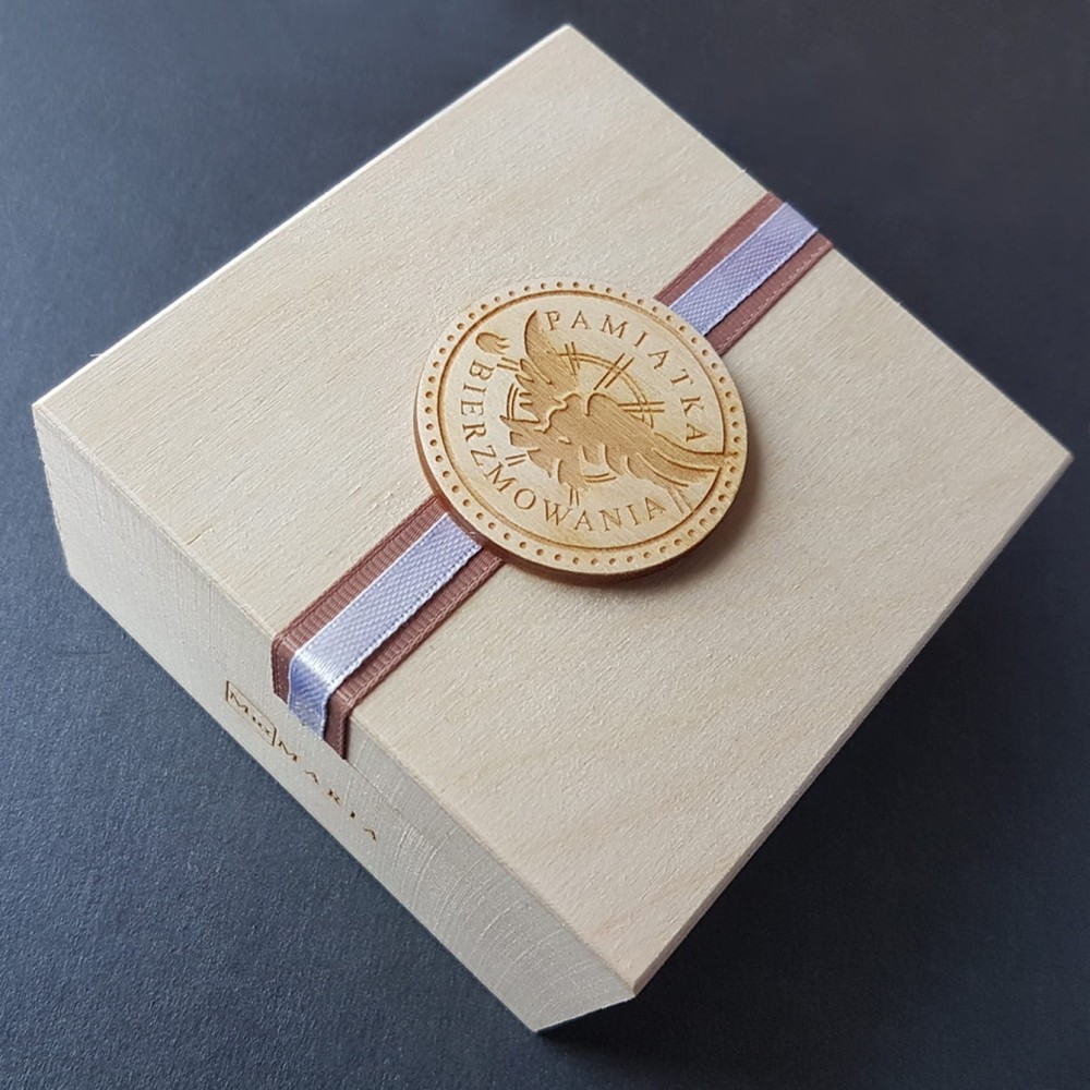 Drewniana skrzyneczka - Bierzmowanie (Mia Maria)