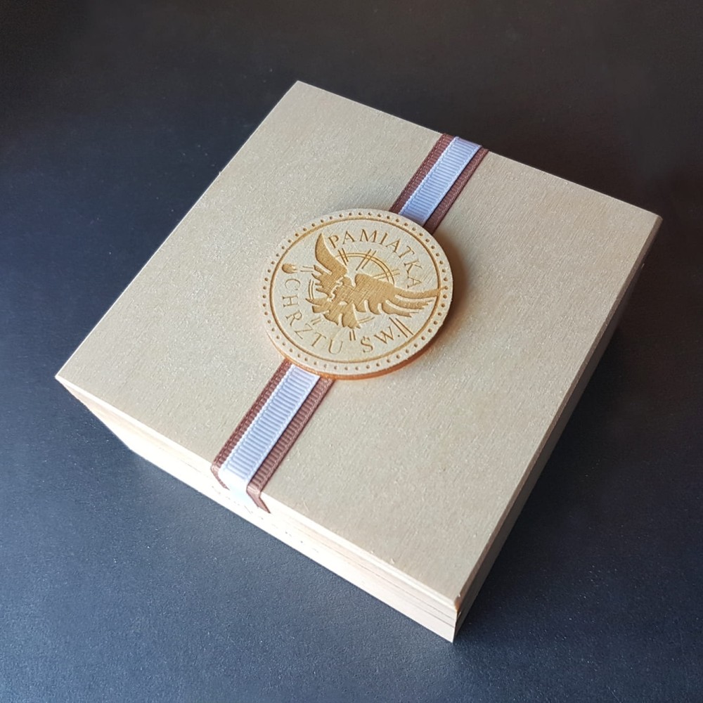 Drewniana skrzyneczka - Chrzest Święty (Mia Maria)