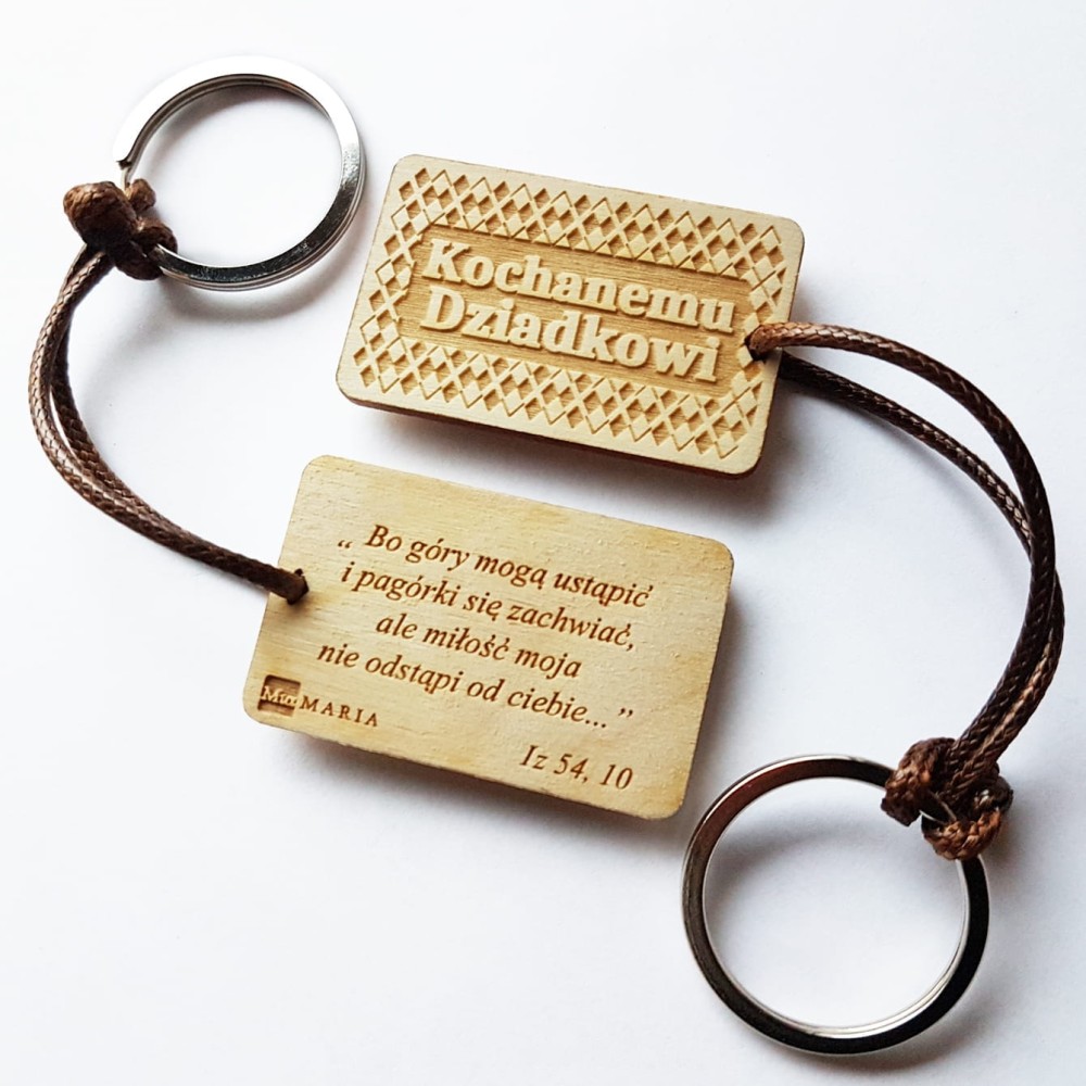 Drewniany Breloczek dla Dziadka