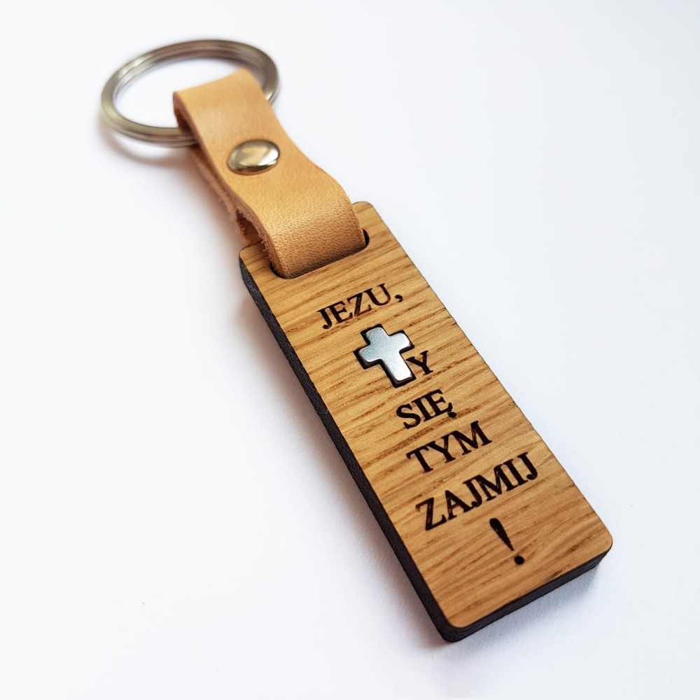 Breloczek z cytatem „Jezu Ty się tym zajmij!”