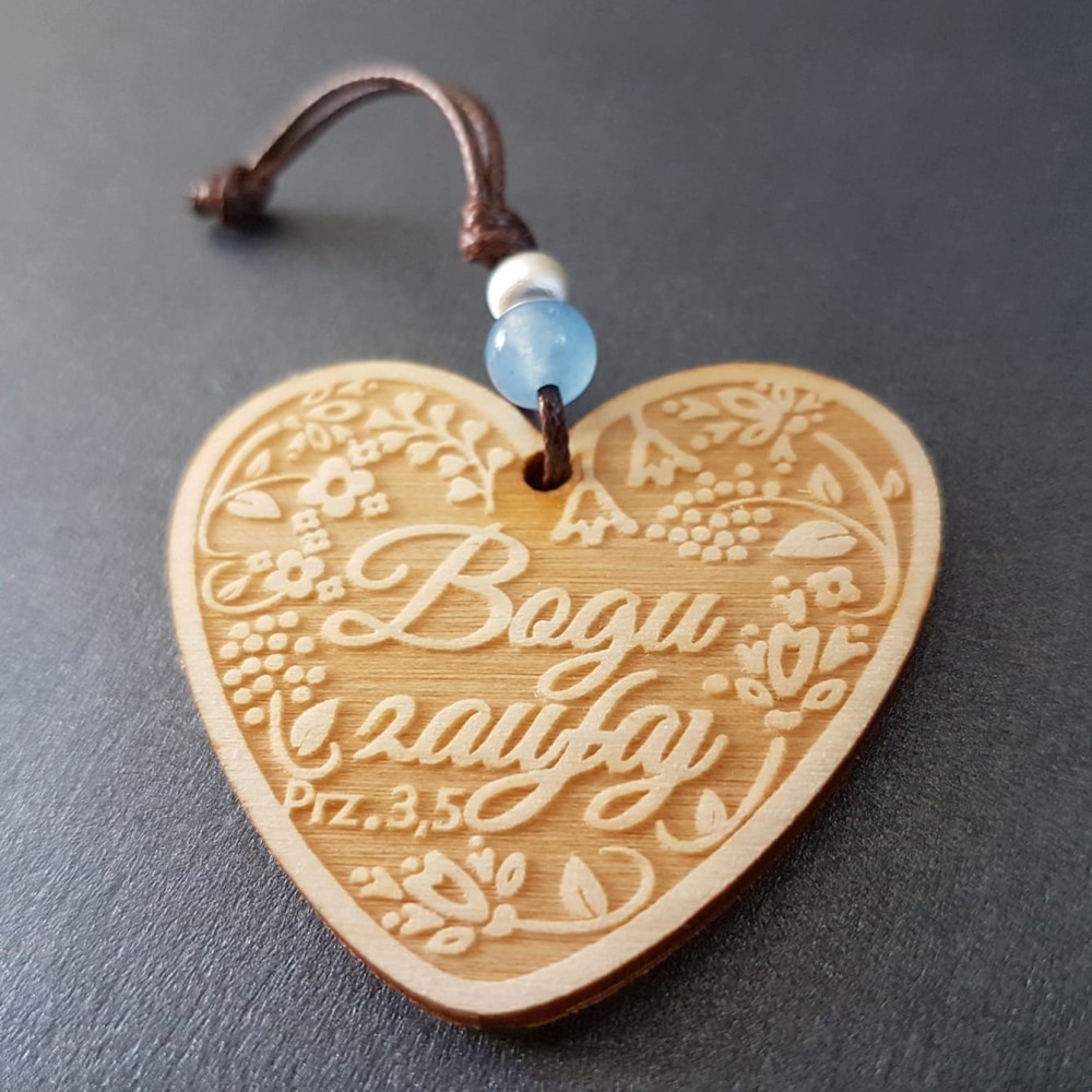 Breloczek z cytatem „Bogu zaufaj”