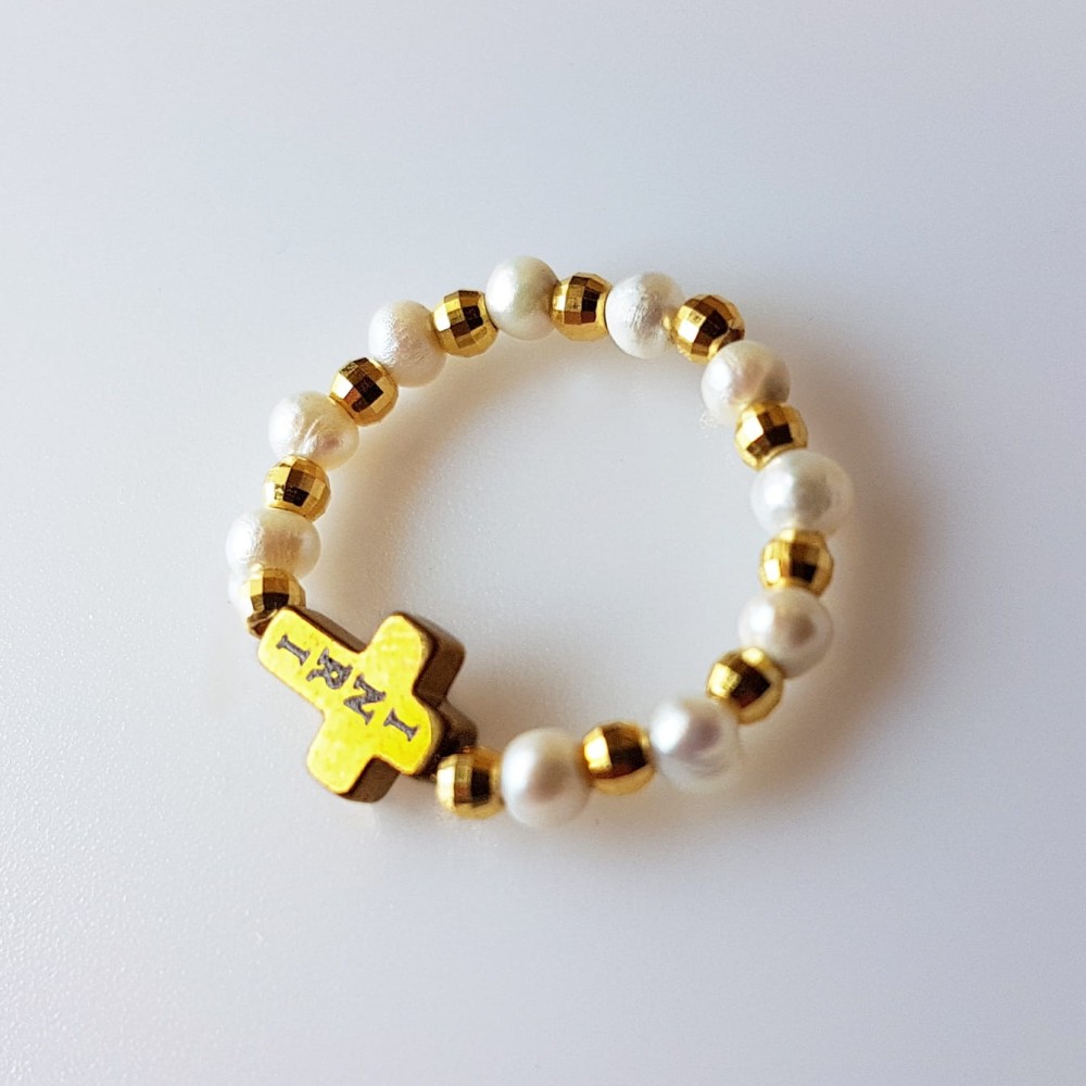 Różaniec na palec (w formie obrączki) MiaMaria PERLA II