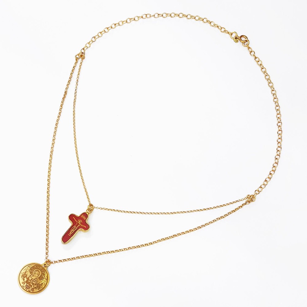 Naszyjnik (Mia Maria) św. Rita i Krzyż