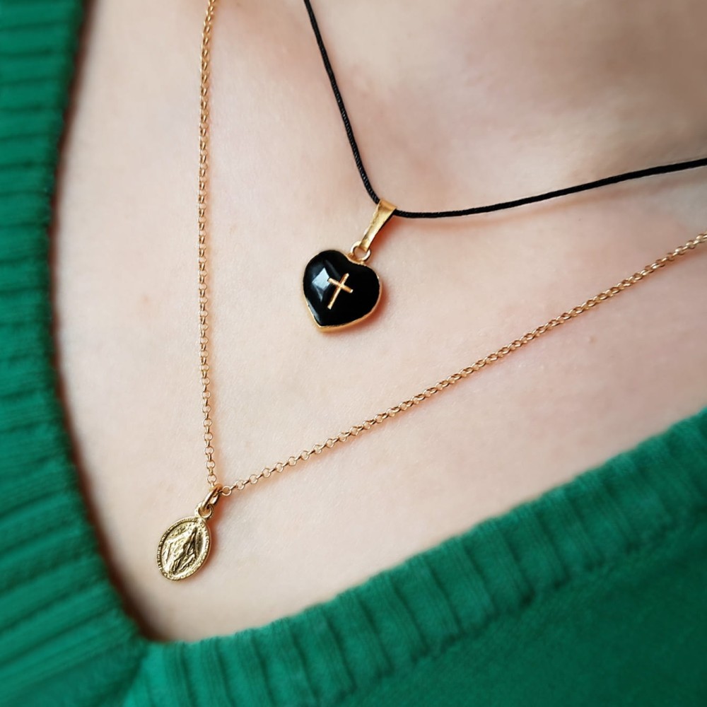 Naszyjnik Serduszko z Cudownym Medalikiem II