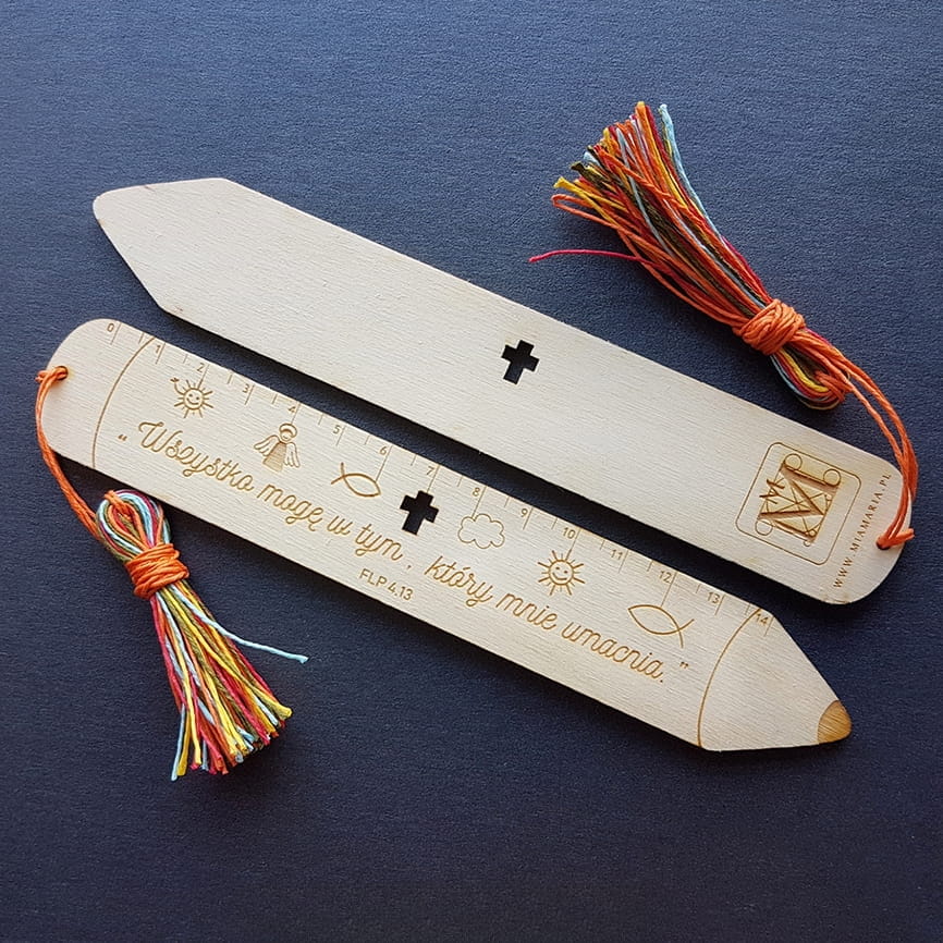 Drewniana Zakładka/linijka „Ołówek”