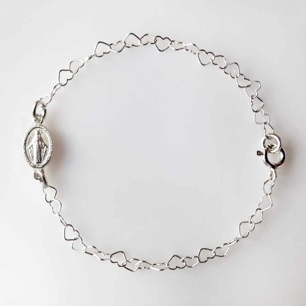 Bransoletka z Cudownym Medalikiem (serduszka) II