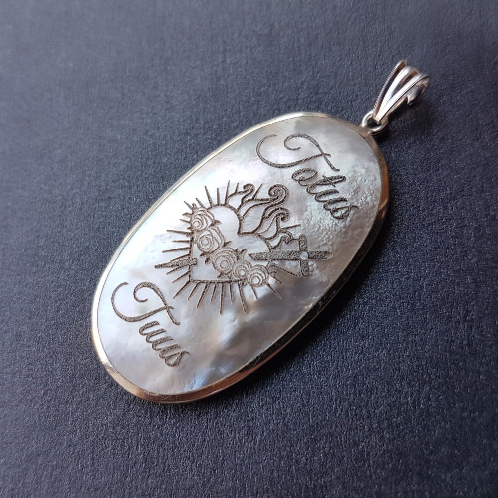 Medalion Serce Maryi „Totus Tuus”