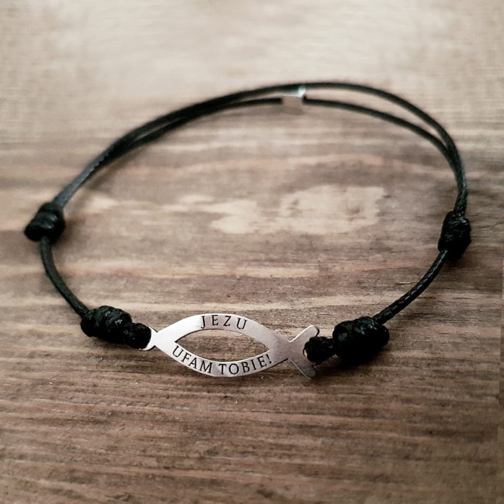 Bransoletka Ryba „Jezu Ufam Tobie”