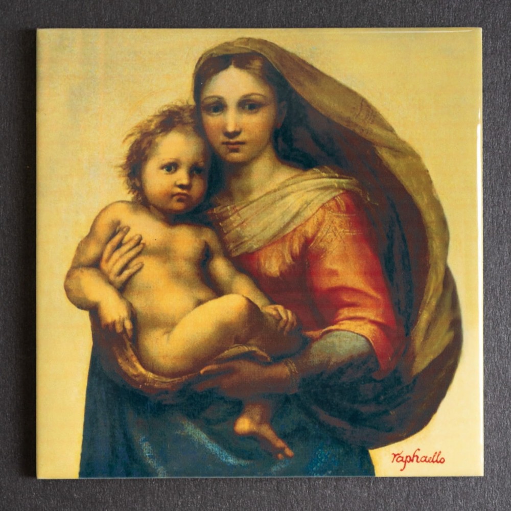 Matka Boża z Jezusem (Mia Maria) ikona ceramiczna