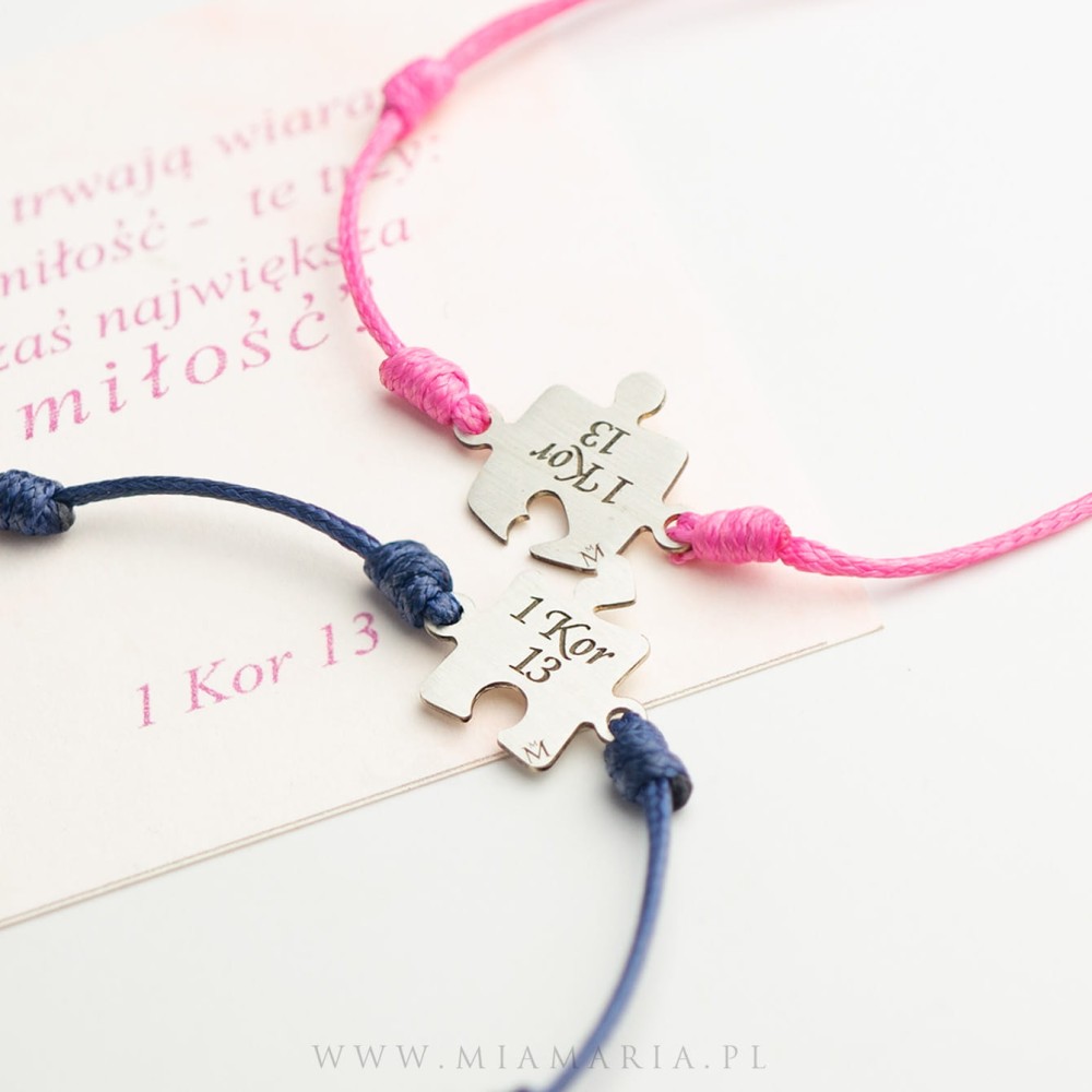 Bransoletki PUZZLE 1 Kor 13 (MiaMaria) dla Pary II