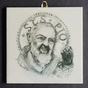 Św. Ojciec Pio (Mia Maria) ikona ceramiczna