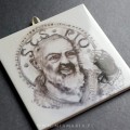 Św. Ojciec Pio (Mia Maria) ikona ceramiczna